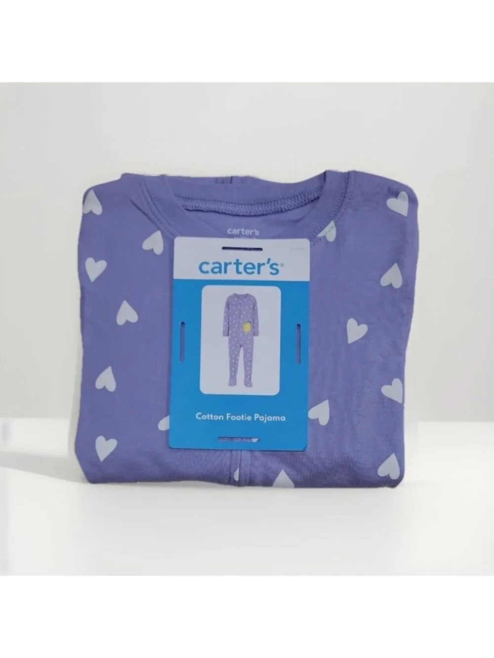 Carter's Girls Zip Up Cotton Footie Pajama- Heart/Lemon Theme-Size 3T-NWT